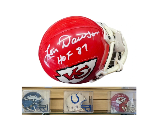 Len Dawson Autographed Signed HOF 87 Kansas City Chiefs Mini Helmet