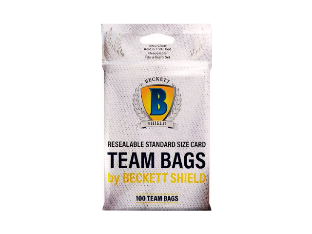 Beckett Shield Team Bags Resealable Pack Of 100 Perfect For Toploaders