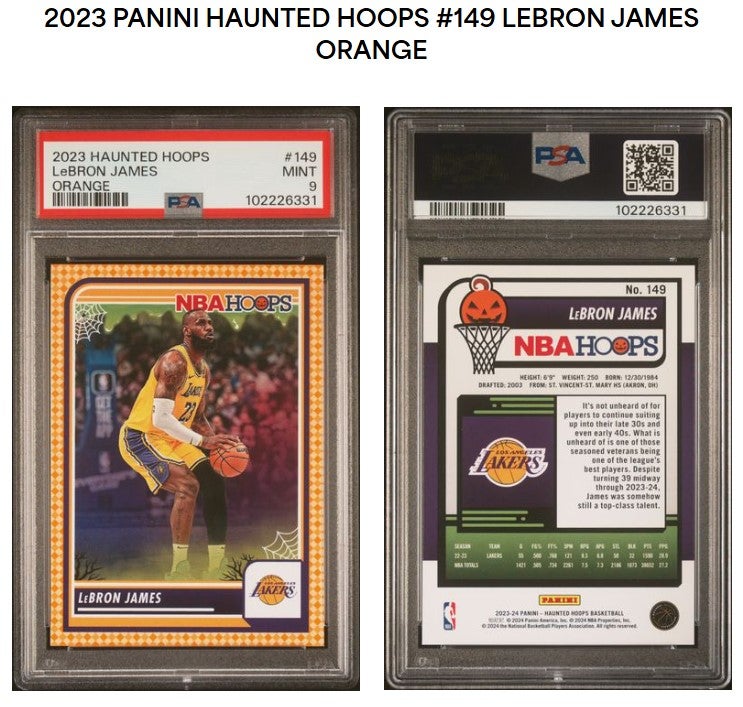 2023 Panini Haunted Hoops 149 Lebron James Orange