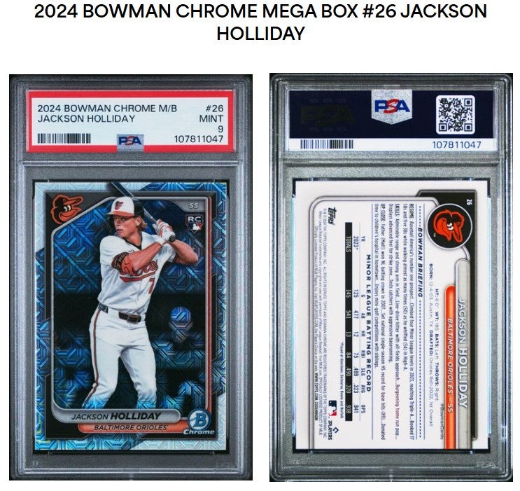 2024 Bowman Chrome Mega Box 26 Jackson Holliday
