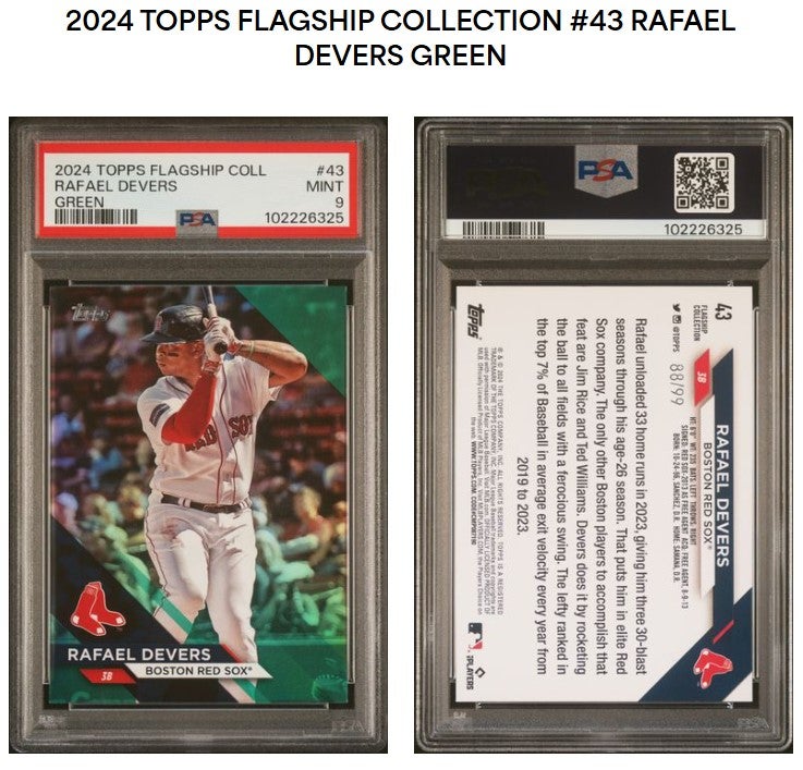 2024 Topps Flagship Collection 43 Rafael Devers Green