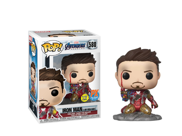 Funko Avengers Endgame POP Marvel Iron Man Exclusive Vinyl Bobble Head 580 I Am Iron Man Glow In The Dark