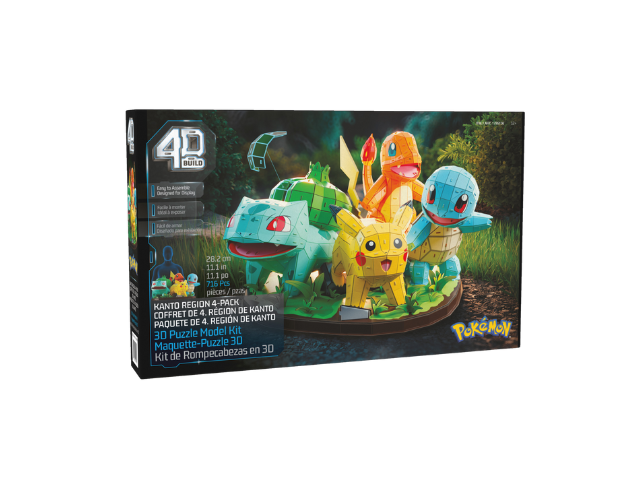 4D Build Pokemon Starter Set 3D Model Kit 716 Pieces For Ages 12 Up