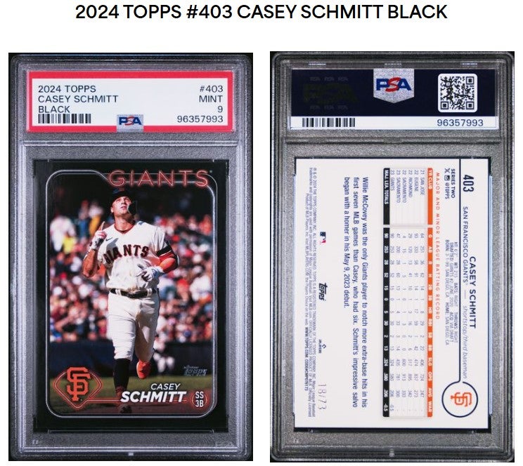 2024 Topps 403 Casey Schmitt Black